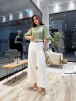 Blusa Elis em Organza Acompanha Top - Imagem 2