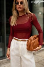 Blusa em Tule Manga Longa